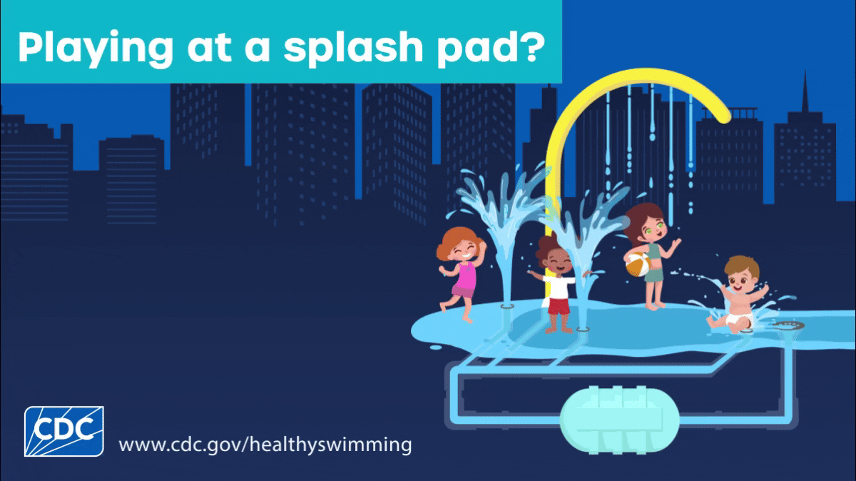 Playing at a Splash Pad