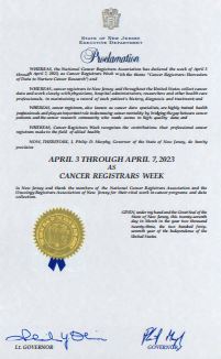 New Jersey Recognizes Cancer Registrars during NCRW