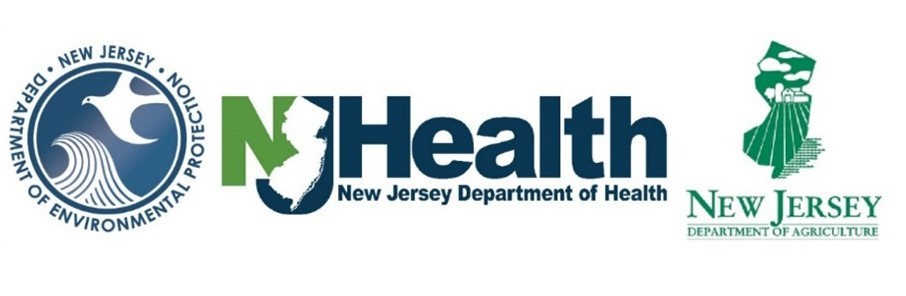 NJDEP, NJDA, and NJDOH logos