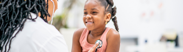 Child getting a checkup