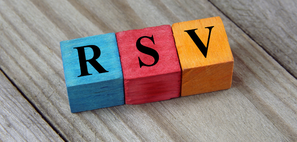 RSV Blocks spelled out with colored blocks