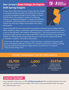 Highlights from the Spring 2025  Some College, No Degree ReUp Partnership