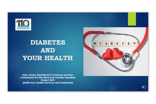 Diabetes Education PowerPoint Presentation brochure front page