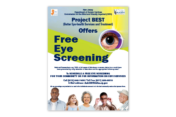Free Eye Screening brochure front page