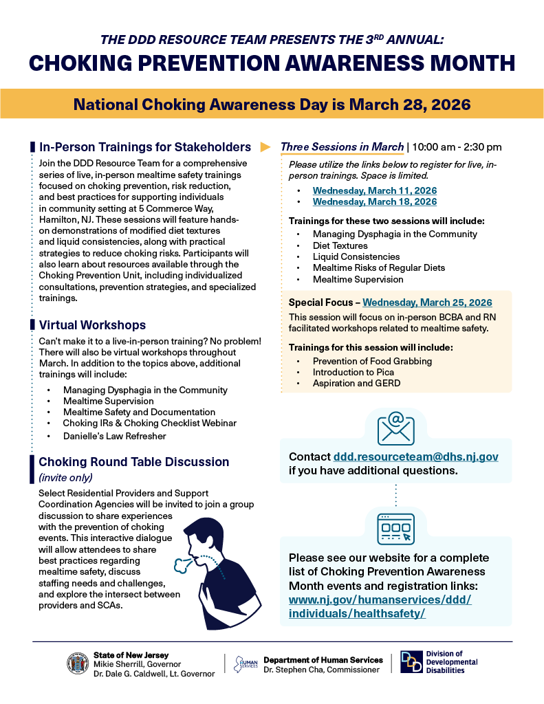image of flyer for choking prevention awareness month