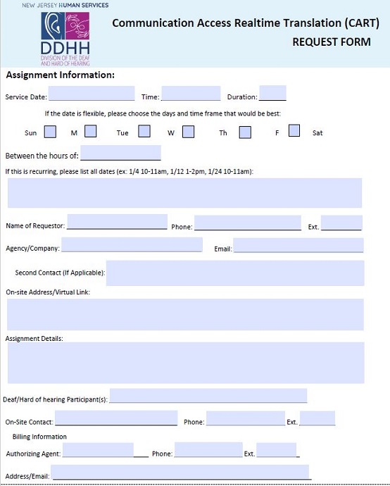 CART Request Form