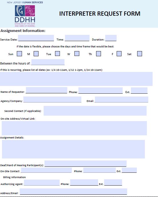 Interpreter Request Form