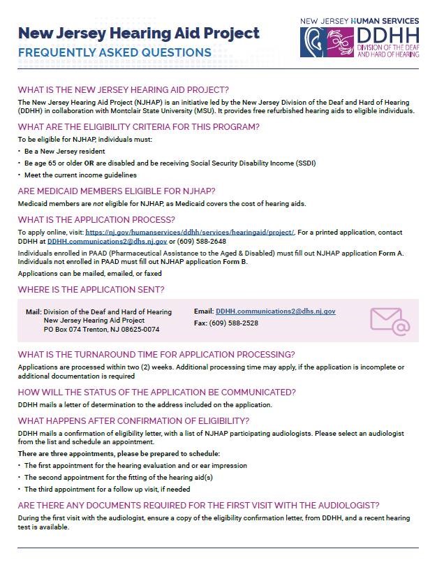 NJHAP FAQ