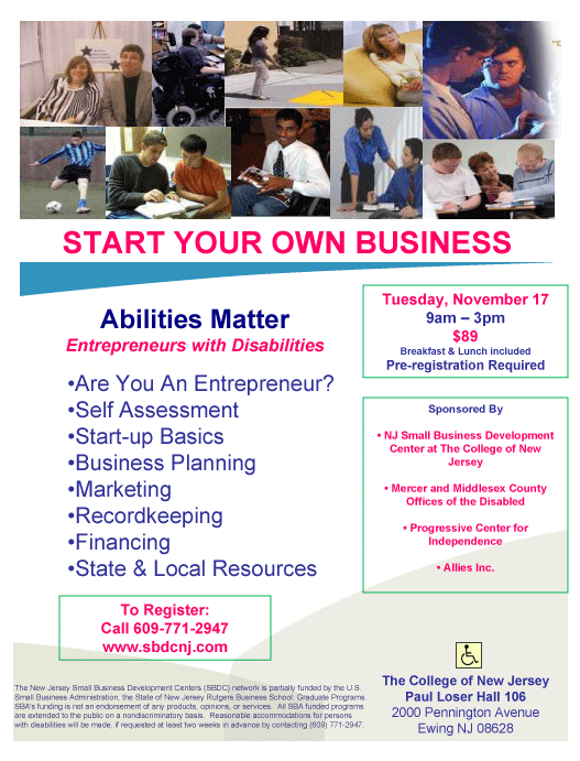 Abilities Matter Training poster for November 17