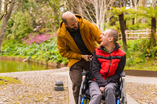Man on the wheelchair
