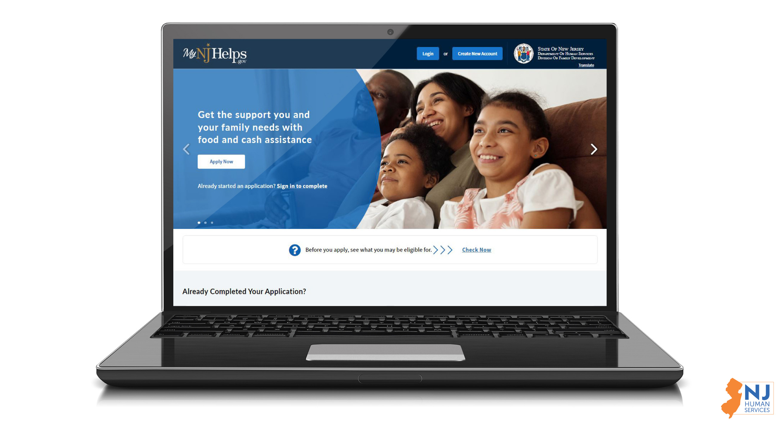 DHS Launches Redesigned NJ Helps Portal and Online Application for Food & Cash Assistance. 