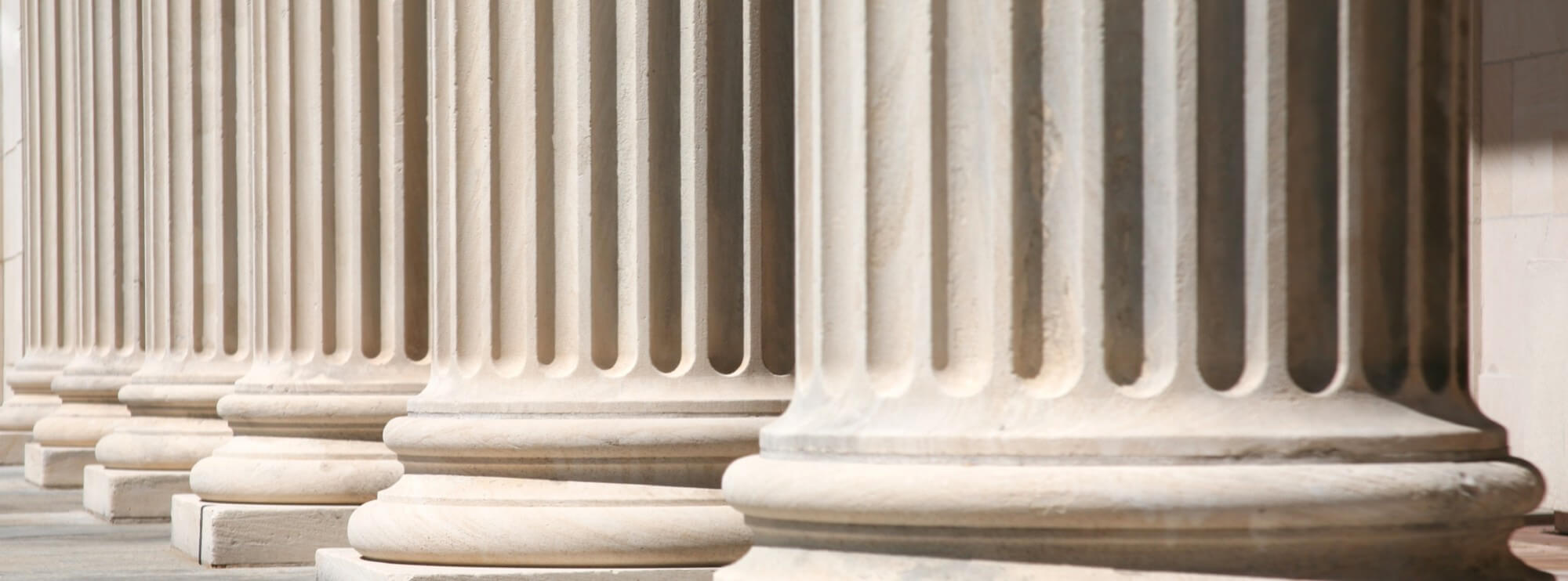 Multiple Roman Beige Marble Columns