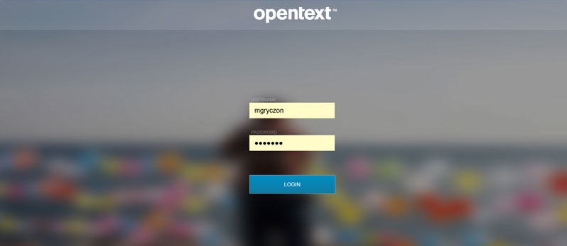 screen capture of TeamSite Login
