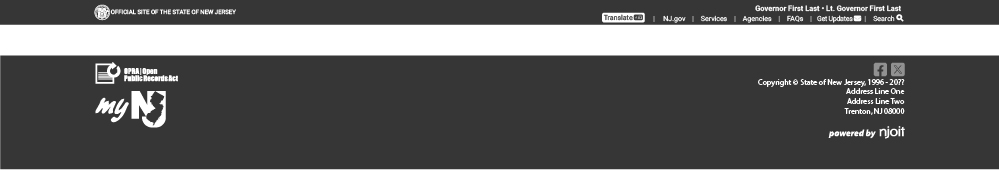 Global header and footer 