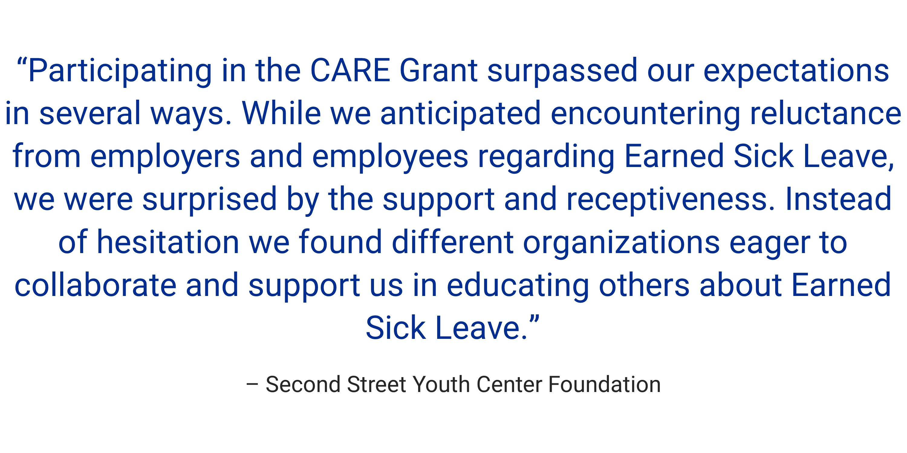 Quote from grantee