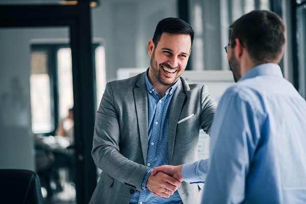 Professionals shaking hands