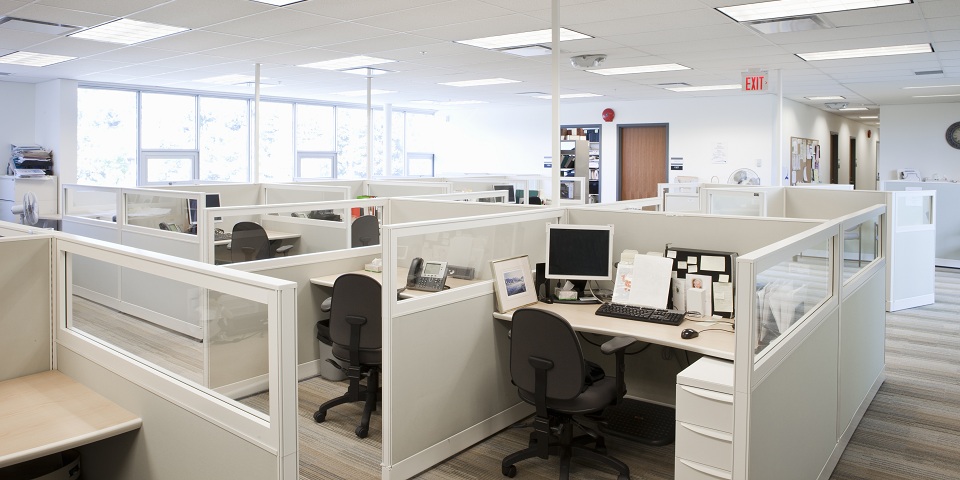 bright, modern office interior