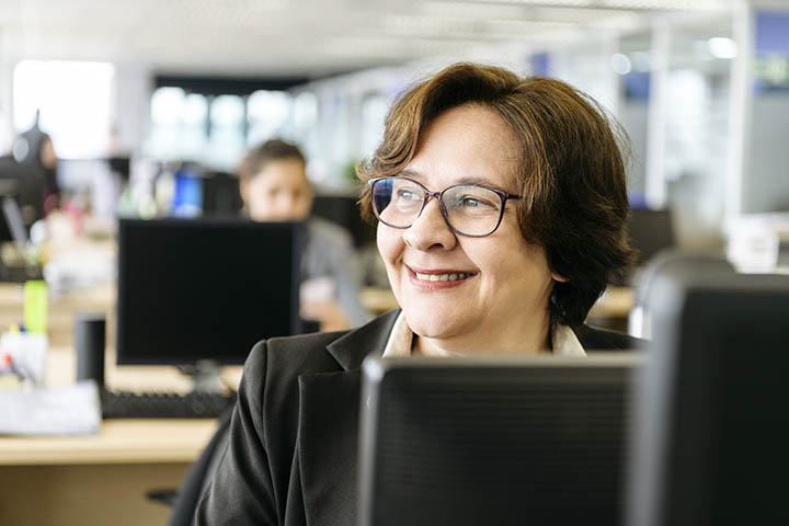 woman in an office