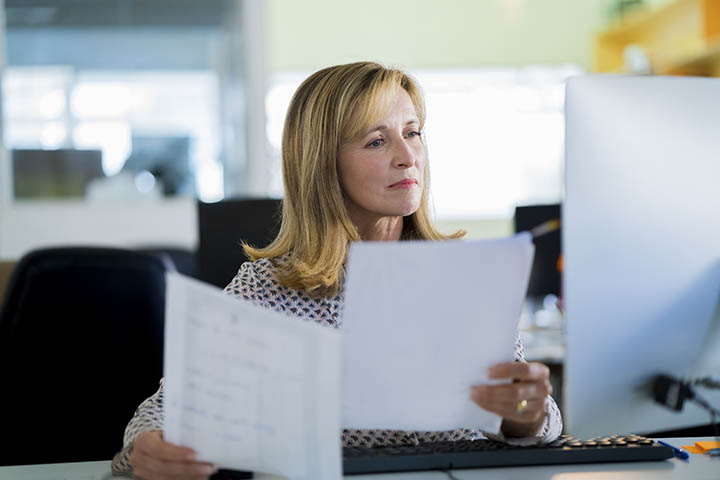 woman in an office