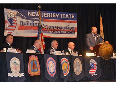 Commissioner Asaro-Angelo addresses the NJ State Building and Construction Trades Council at their annual convention in Atlantic City.
