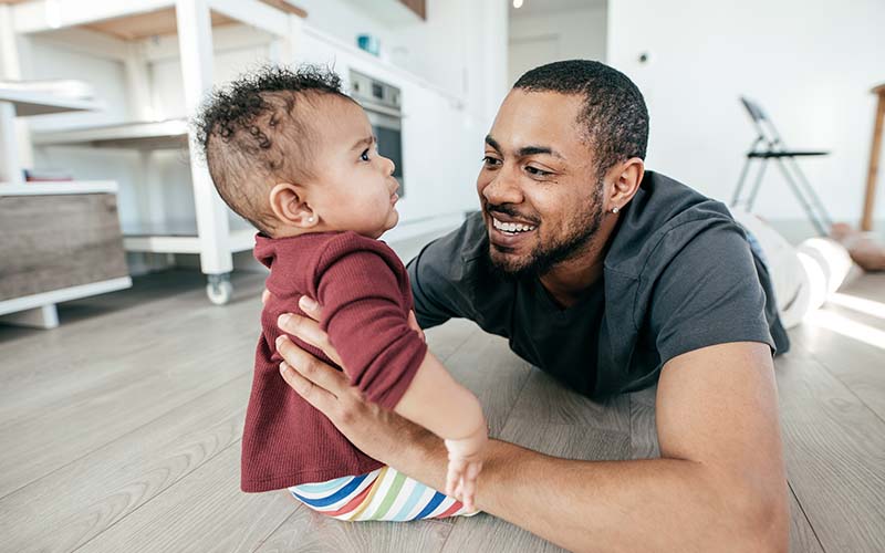 dad with a baby