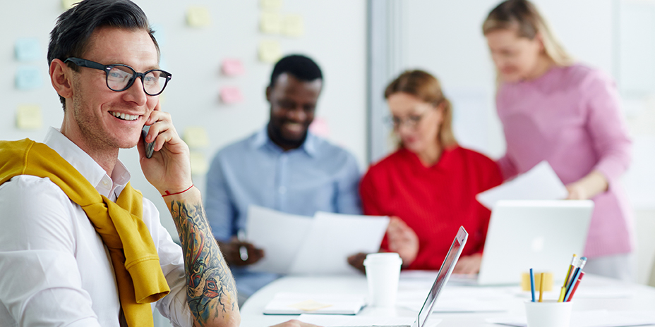 business people in a conference room