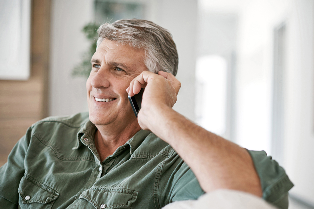 man talking on a phone