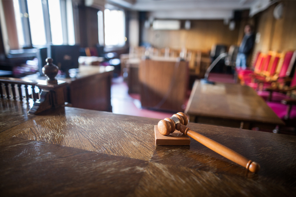 interior of a courtroom