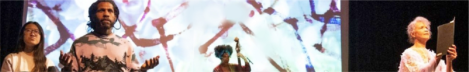 People on the stage giving a performance