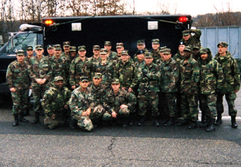 Members of the Combined Chemical Response Team pose  for a group photo New Year's eve.  Photo courtesy Maj. Jesse Arnstein, 21st Civil Support Team.