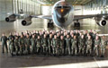 Members of the 108th Air Refueling Wing gather in a hangar at Istres Air Base for one last photo before the base closes its doors. Photo by Senior Master Sgt. Gary Ash, 774th EABG.  Click to enlarge