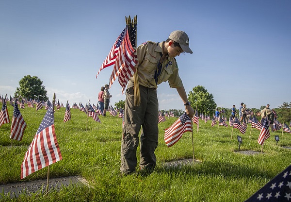 Scouts Prepare Cemetery