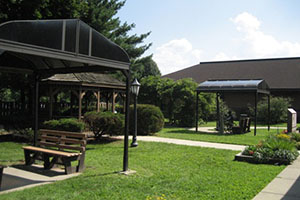 The “Garden of Love” outdoor area at Paramus Veterans Home