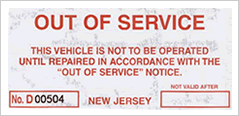 Out-of-service sticker