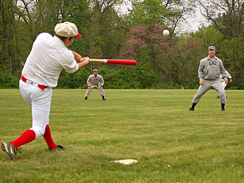 Reenactment of a 19th century baseball game,  Mercer County