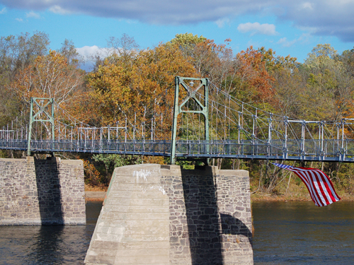 Pedestrian bridge across the Delaware River, Bull's Island Recreation Area, near Stockton