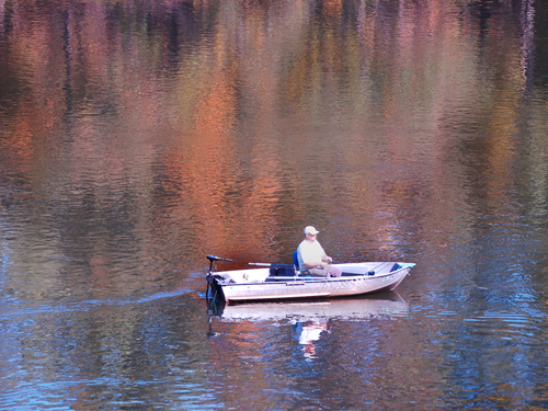 Fishing on the colorful Delaware River near the Water Gap, Warren County