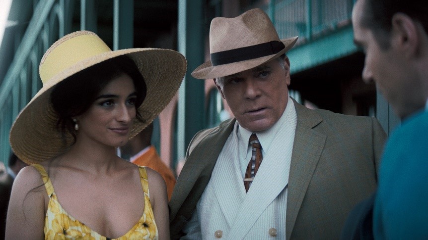 Michela De Rossi (l) and Ray Liotta in The Many Saints of Newark