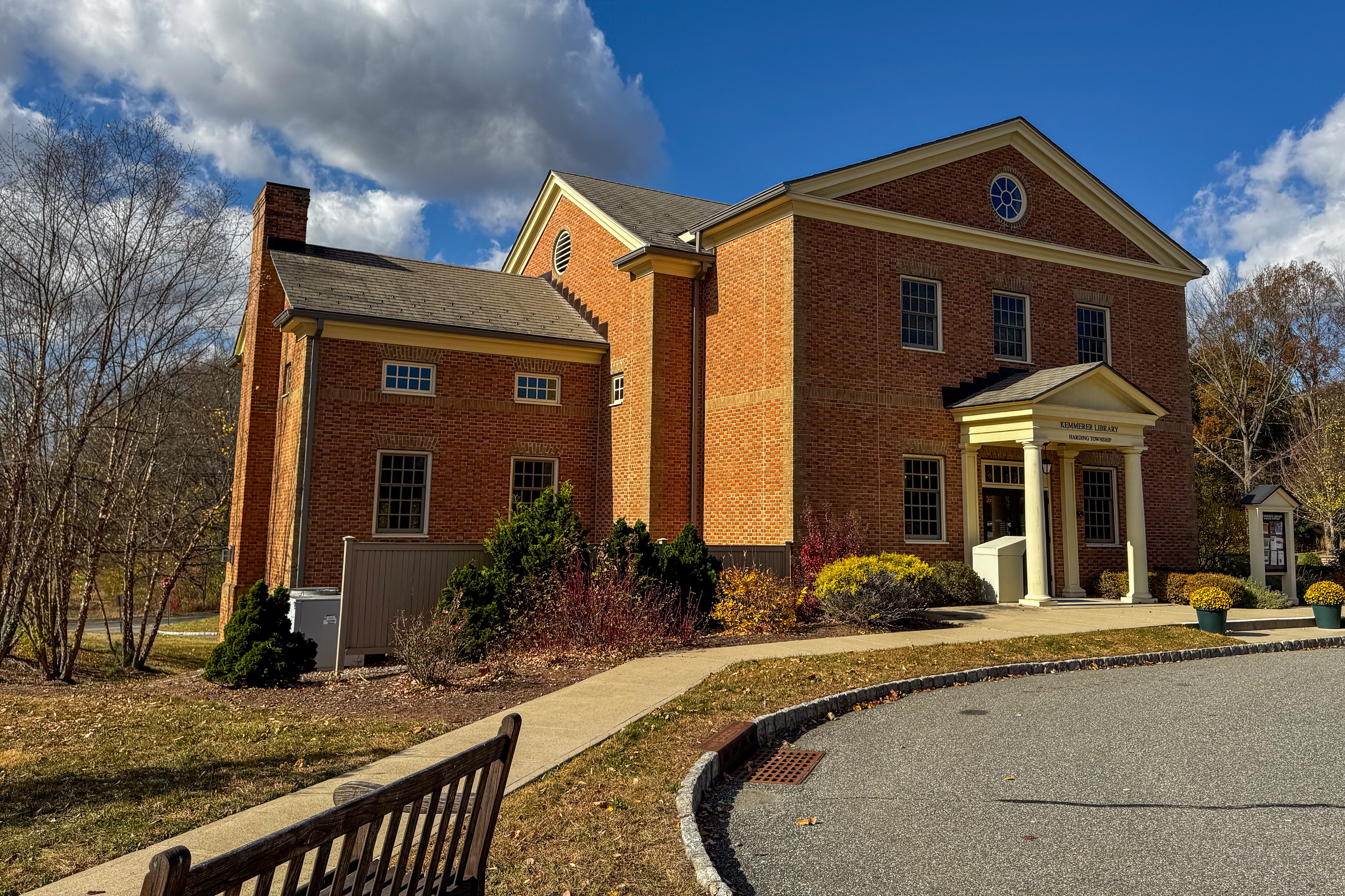 brick building. library