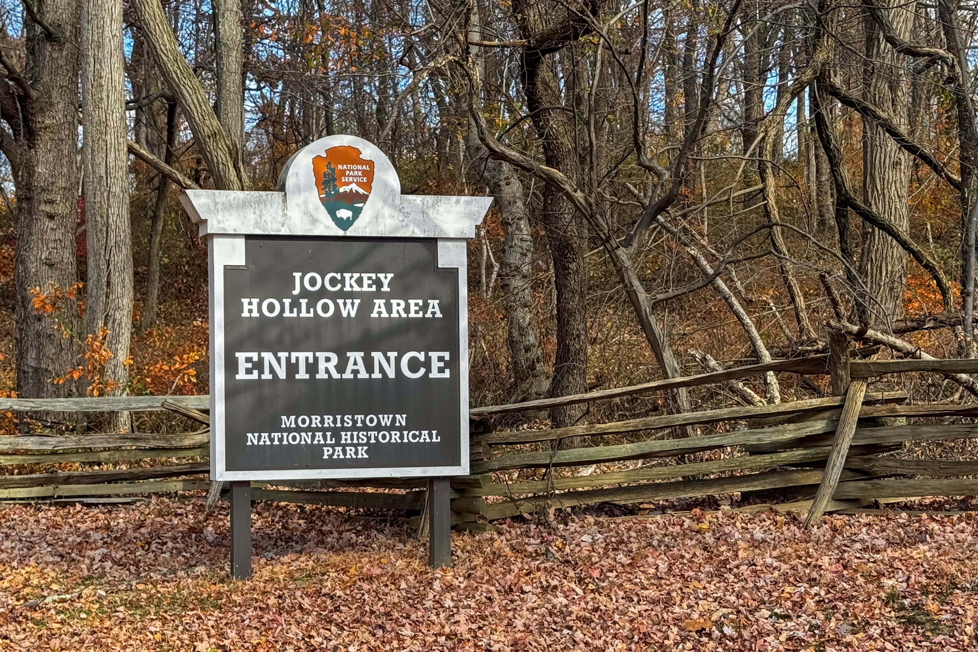 jockey Hollow Entrance sign