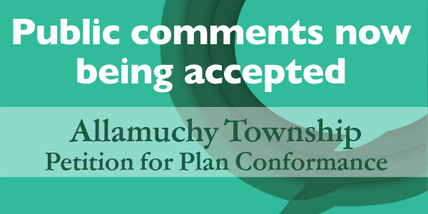 a graphic stating that public comments are being accepted