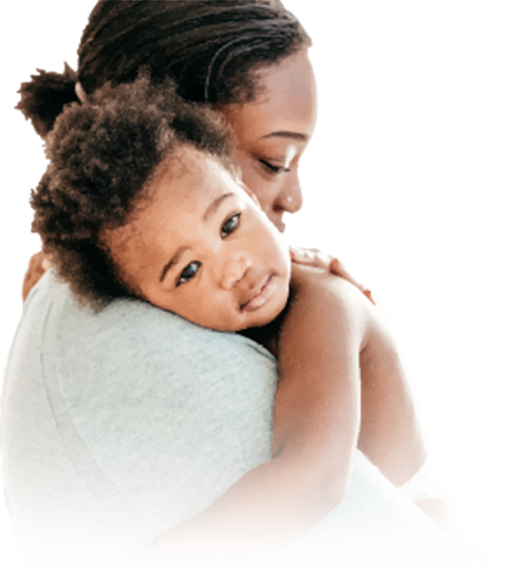 Mother holding her baby