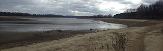 Photo of a drying lake