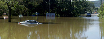 Photo of a flooded road