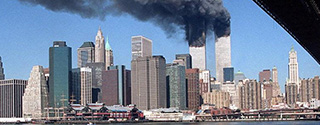 Photo of the World Trade Center on September 11th
