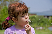 girl and flower