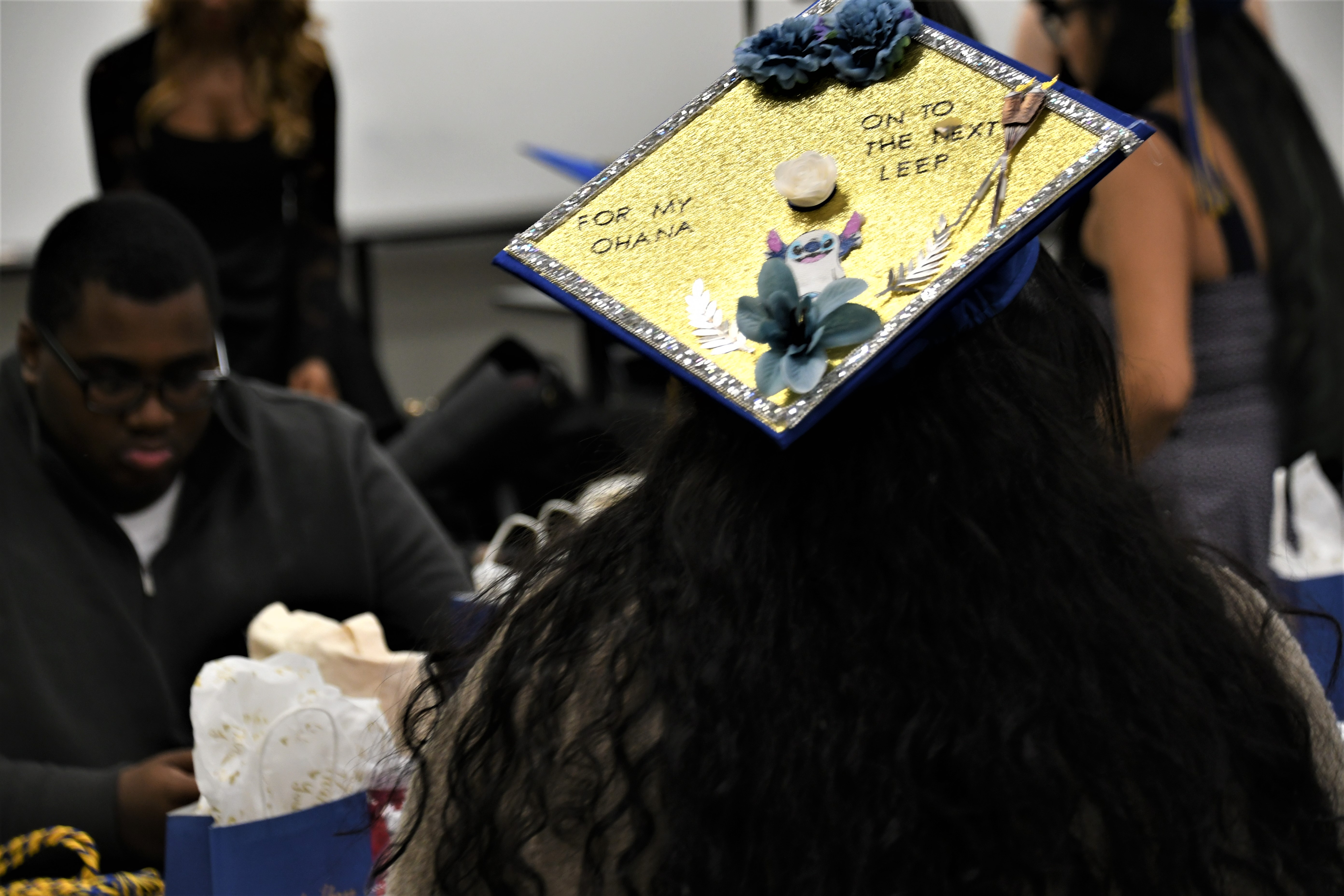 a decorated morter board