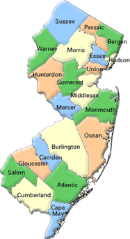 New Jersey County Map