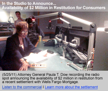 Attorney General Paula T. Dow at Radio Recording Studio