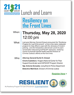 21/21 Lunch & Learn: Resiliency on the Front Lines (5/28/20)